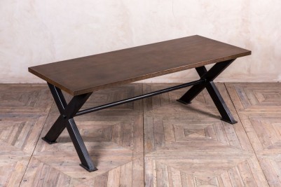 dudley-x-frame-dining-table-copper-top